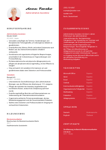 Lebenslauf-Vorlage für Administrative Assistenz #3