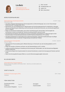 Lebenslauf-Vorlage für Zahnmedizinische*r Verwaltungsassistent*in #3
