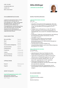 Lebenslauf-Vorlage für Leitende Assistenzkraft #2
