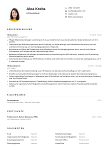 Lebenslauf-Muster für HR-Assistenz
