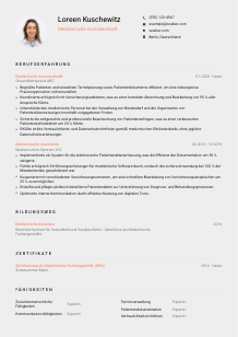 Lebenslauf-Vorlage für Medizinische Assistenzkraft #3