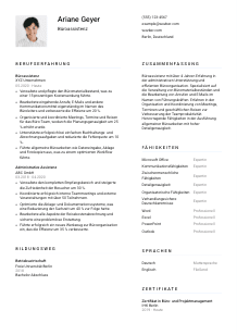 Lebenslauf-Vorlage für Büroassistenz #1