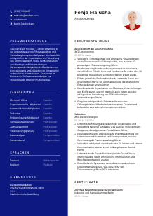Lebenslauf-Vorlage für Assistenzkraft #3