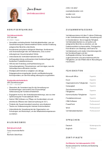 Lebenslauf-Vorlage für Vertriebsassistenz #2