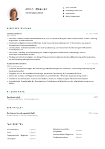 Lebenslauf-Vorlage für Vertriebsassistenz #3