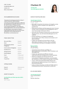 Lebenslauf-Vorlage für Temporäre*r Verwaltungsassistent*in #2