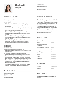 Lebenslauf-Vorlage für Temporäre*r Verwaltungsassistent*in #1