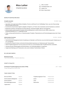 Lebenslauf-Muster für Virtuelle Assistenz