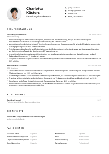 Lebenslauf-Muster für Verwaltungskoordinator*in