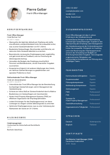 Lebenslauf-Vorlage für Front-Office-Manager*in #2
