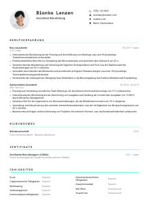 Lebenslauf-Vorlage für Assistenz Büroleitung #3