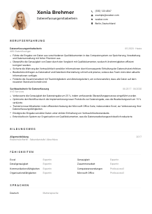 Lebenslauf-Muster für Datenerfassungsmitarbeiter*in