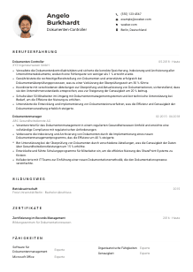 Lebenslauf-Muster für Dokumenten-Controller*in