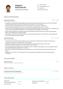 Lebenslauf-Vorlage für Dokumenten-Controller*in #3