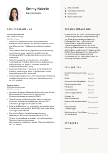 Lebenslauf-Vorlage für Datenarchivar*in #2