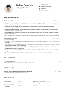 Lebenslauf-Muster für Empfangsmitarbeiter*in