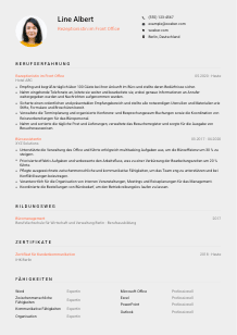 Lebenslauf-Vorlage für Rezeptionist*in im Front Office #3