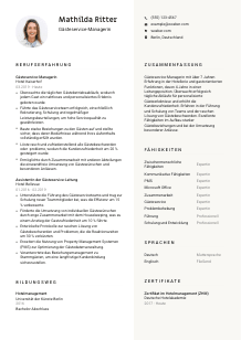 Lebenslauf-Vorlage für Gästeservice-Manager*in #2