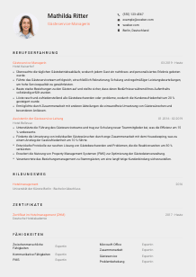 Lebenslauf-Vorlage für Gästeservice-Manager*in #3