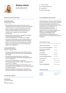 Lebenslauf-Vorlage für Rechtsübersetzer*in #2