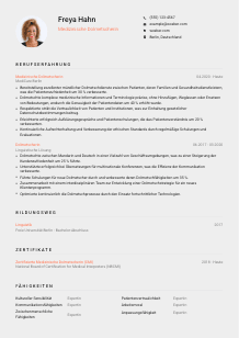 Lebenslauf-Vorlage für Medizinische*r Dolmetscher*in #3