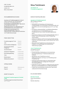 Lebenslauf-Vorlage für Assistenz im Produktmanagement #2