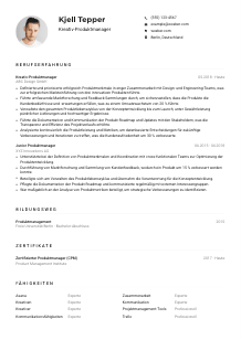 Lebenslauf-Muster für Kreativ-Produktmanager*in