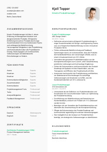 Lebenslauf-Vorlage für Kreativ-Produktmanager*in #2