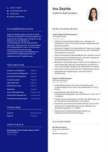 Lebenslauf-Vorlage für Digital-Produktmanager*in #3