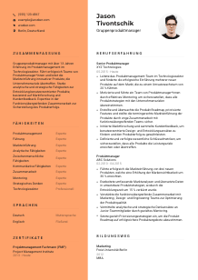 Lebenslauf-Vorlage für Gruppenproduktmanager*in #3
