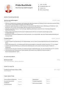 Lebenslauf-Muster für Wachstumsproduktmanager*in