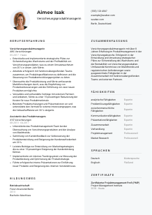 Lebenslauf-Vorlage für Versicherungsproduktmanager*in #2