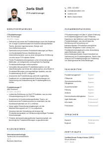 Lebenslauf-Vorlage für IT-Produktmanager*in #2