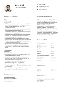Lebenslauf-Vorlage für IT-Produktmanager*in #1