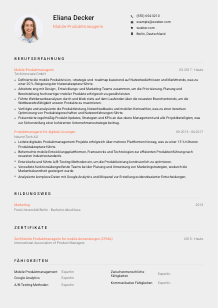 Lebenslauf-Vorlage für Mobile-Produktmanager*in #3