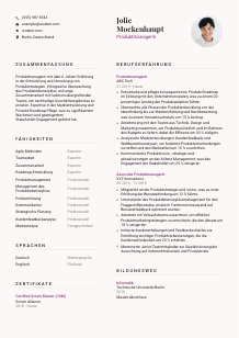 Lebenslauf-Vorlage für Produktmanager*in #3