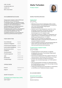 Lebenslauf-Vorlage für Product Owner #2