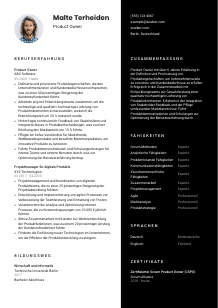 Lebenslauf-Vorlage für Product Owner #3