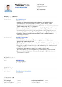 Lebenslauf-Vorlage für SaaS-Produktmanager*in #1