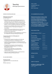 Lebenslauf-Vorlage für Bildungsprogrammleiter*in #2
