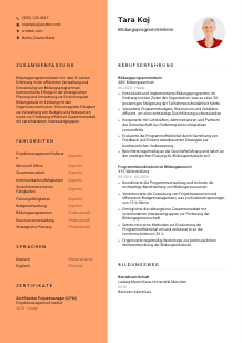 Lebenslauf-Vorlage für Bildungsprogrammleiter*in #3