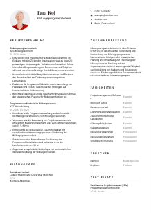 Lebenslauf-Vorlage für Bildungsprogrammleiter*in #1