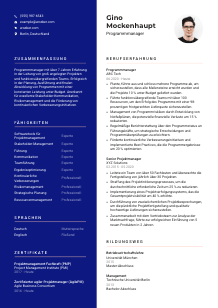 Lebenslauf-Vorlage für Programmmanager*in #3