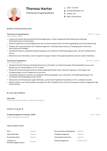 Lebenslauf-Muster für Technische*r Programmleiter*in