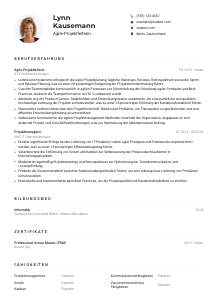 Lebenslauf-Muster für Agile-Projektleiter*in