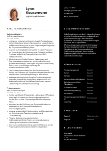 Lebenslauf-Vorlage für Agile-Projektleiter*in #3