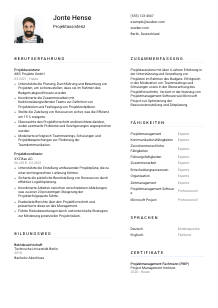 Lebenslauf-Vorlage für Projektassistenz #1