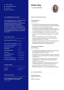 Lebenslauf-Vorlage für Junior-Projektleiter*in #3