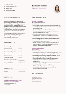 Lebenslauf-Vorlage für Business-Projektleiter*in #3
