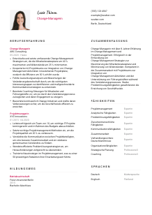 Lebenslauf-Vorlage für Change-Manager*in #2